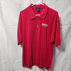 Velocity Polo Shirt Mens 2X Red Alabama Crimson Tide NCAA Cotton Short Sleeve